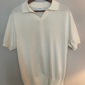 NWOT Men's Cream Short Sleeve Shirt